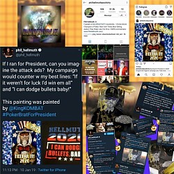 Commissioned Digitally Painted Portrait for World Series of Poker 15 Time Champion Phil Hellmuth 2018 and shout outs from Phil!